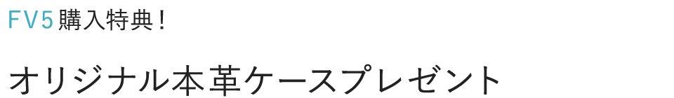 FV5 購入特典！オリジナル本革ケースプレゼント