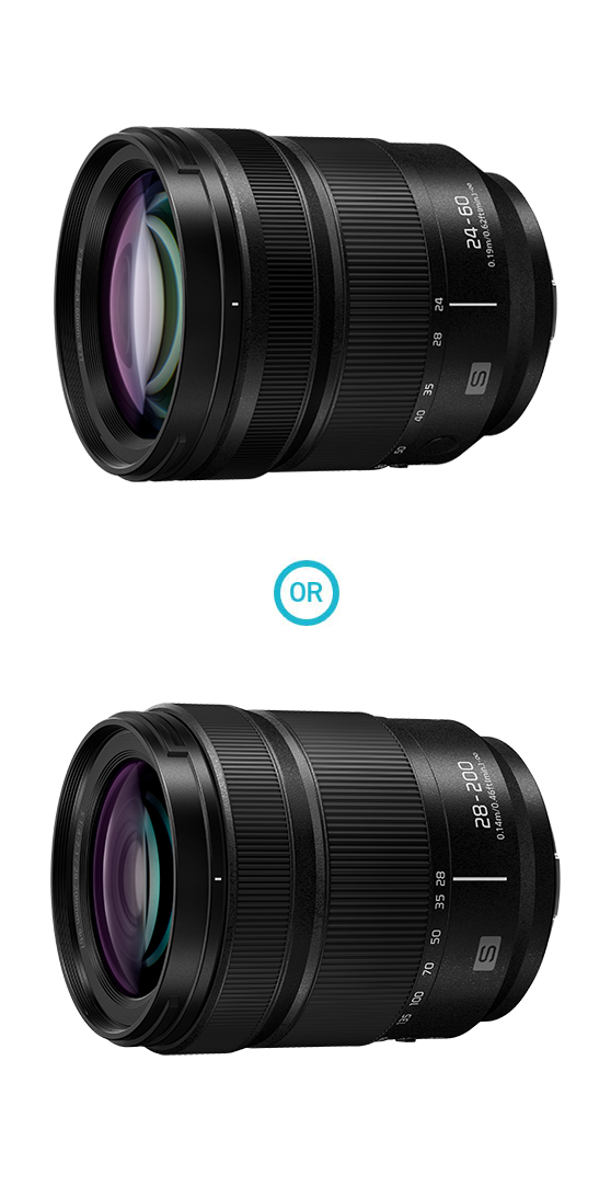LUMIX DC-GH5M2M(レンズキット)または、交換レンズ H-X1025または、交換レンズ H-X2550