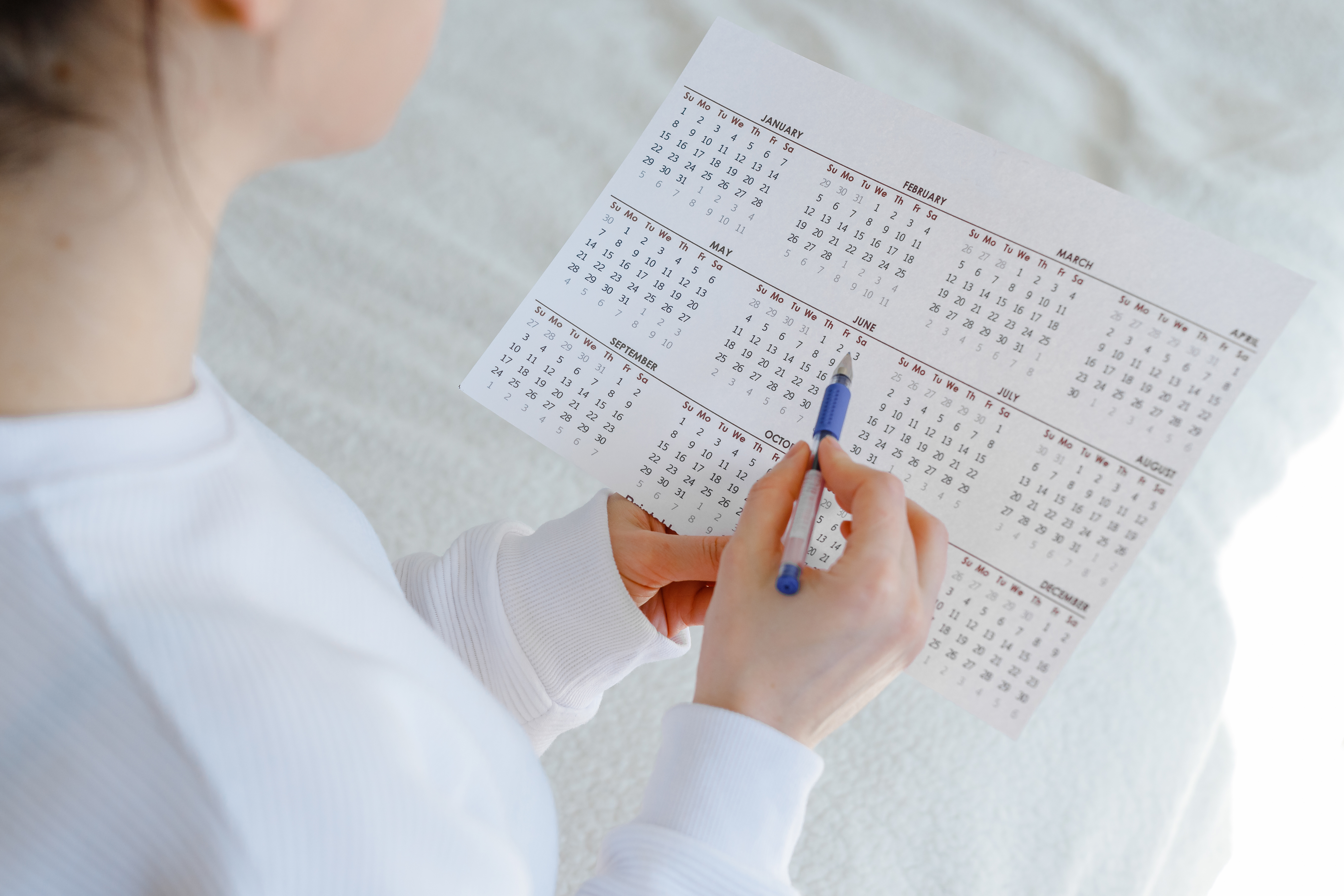 生理周期から「検査開始日」を逆算する手順