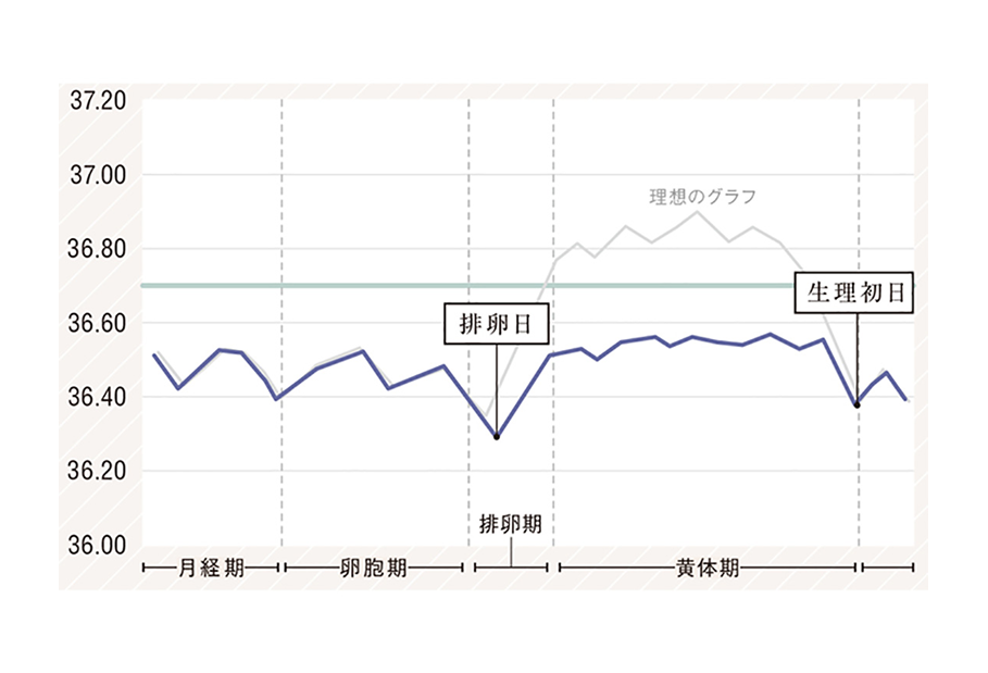 低温期が長く続いているグラフイメージ です。