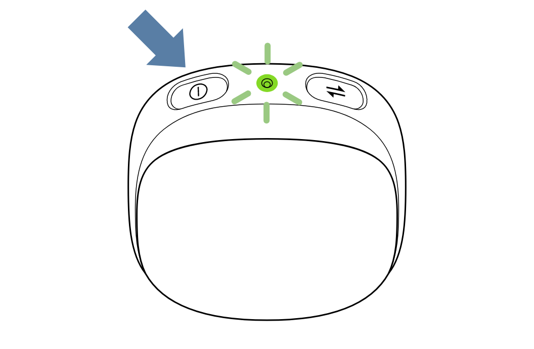緑点滅する機器