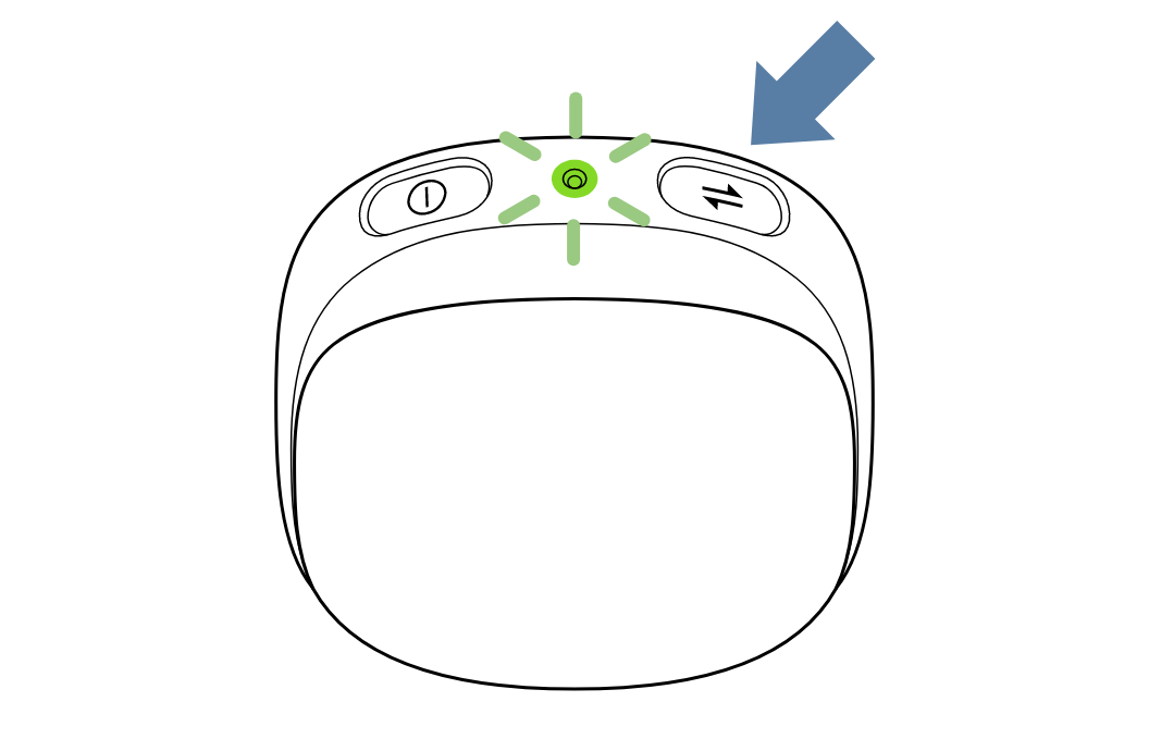 緑点滅する機器