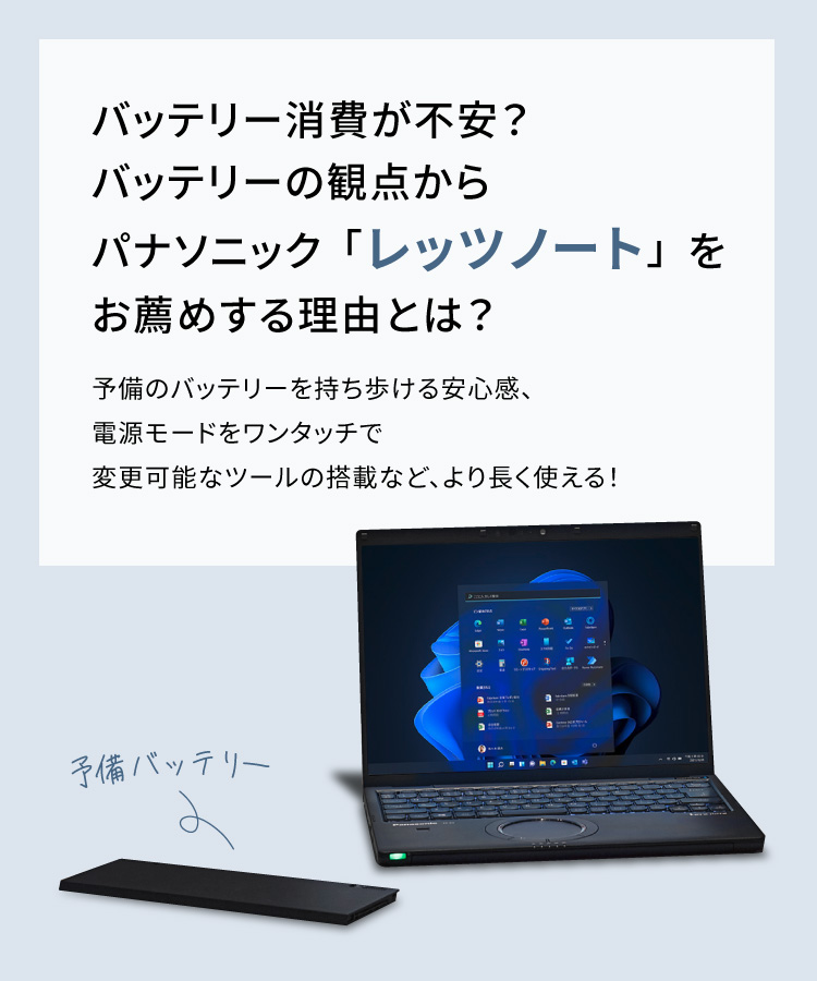 バッテリー消費が不安？ バッテリーの観点からパナソニック「レッツ