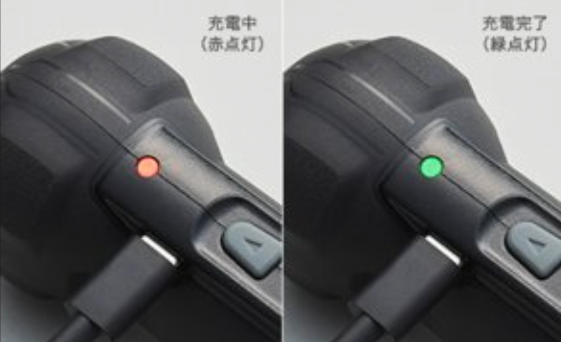 充電ミニドライバーの充電ポート部分の拡大画像