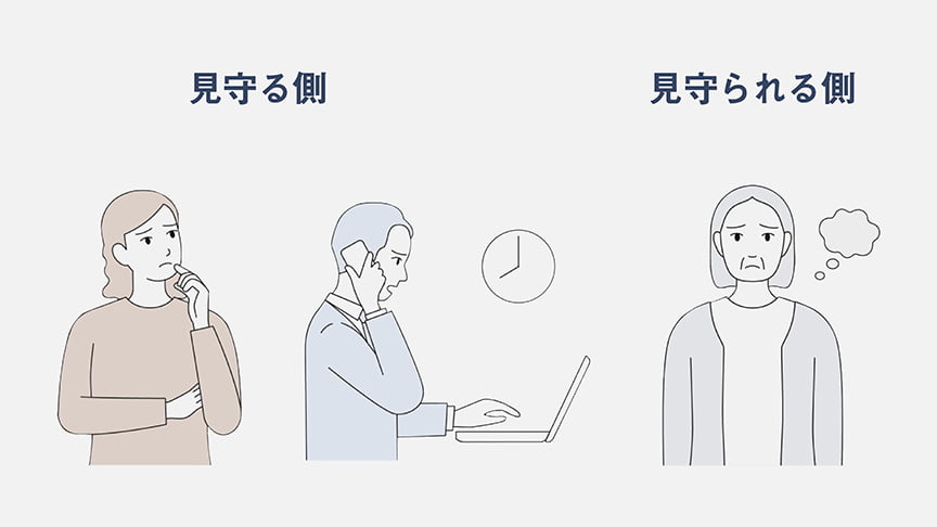 見守る側 見守られる側