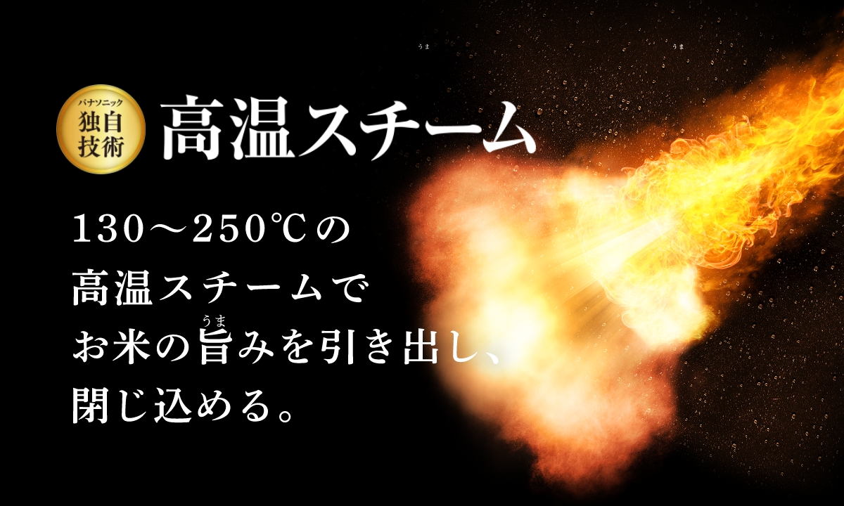 高温スチームのイメージ画像です。
